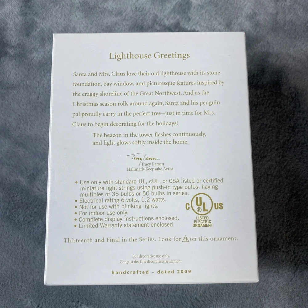 Hallmark Keepsake LIGHTHOUSE GREETINGS 2009 Christmas Ornament Magic 13th Series